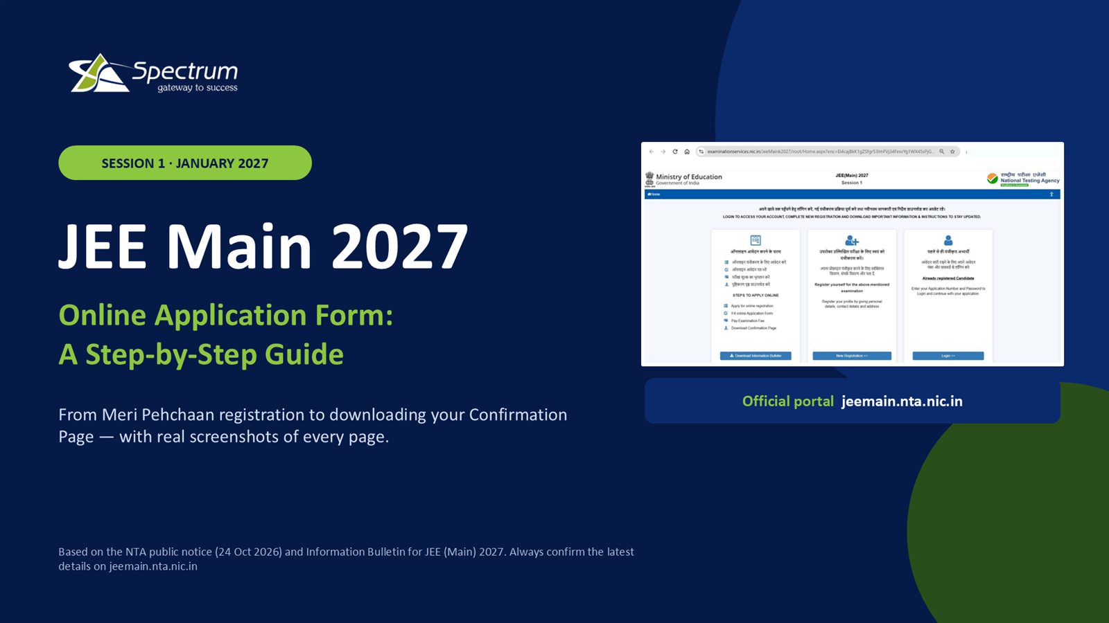 Slide 1: JEE Main 2027 Online Application Form: A Step-by-Step Guide