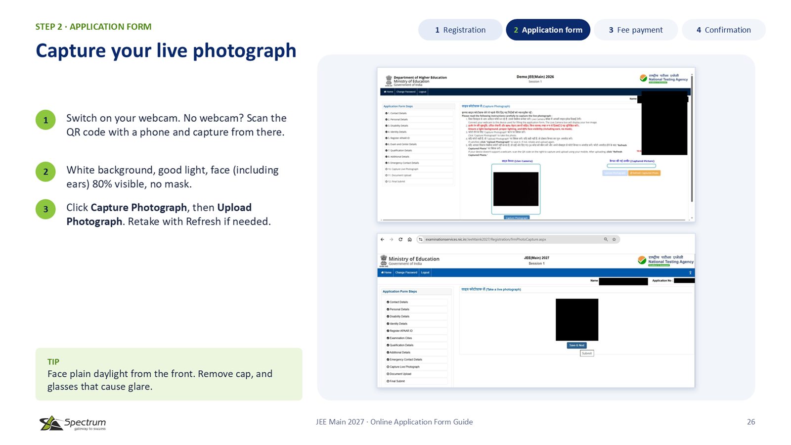 Slide 26: Capture your live photograph