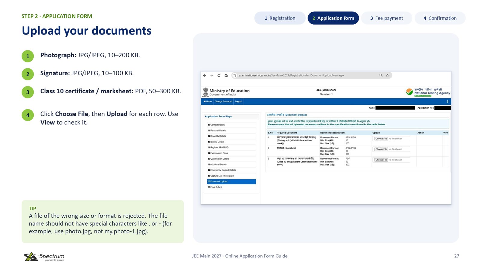 Slide 27: Upload your documents