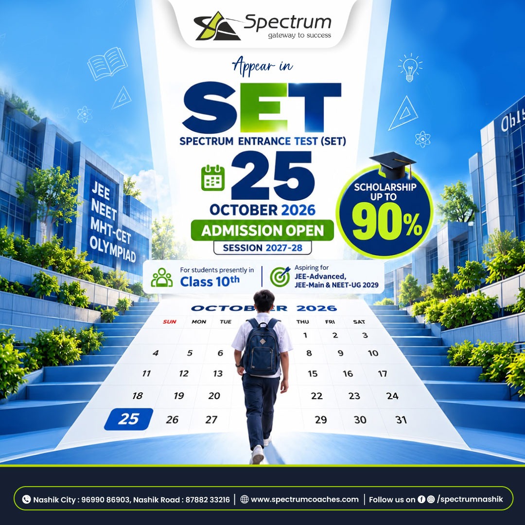 Appear in SET - 25 October 2026 - Admission Open Session 2027-28